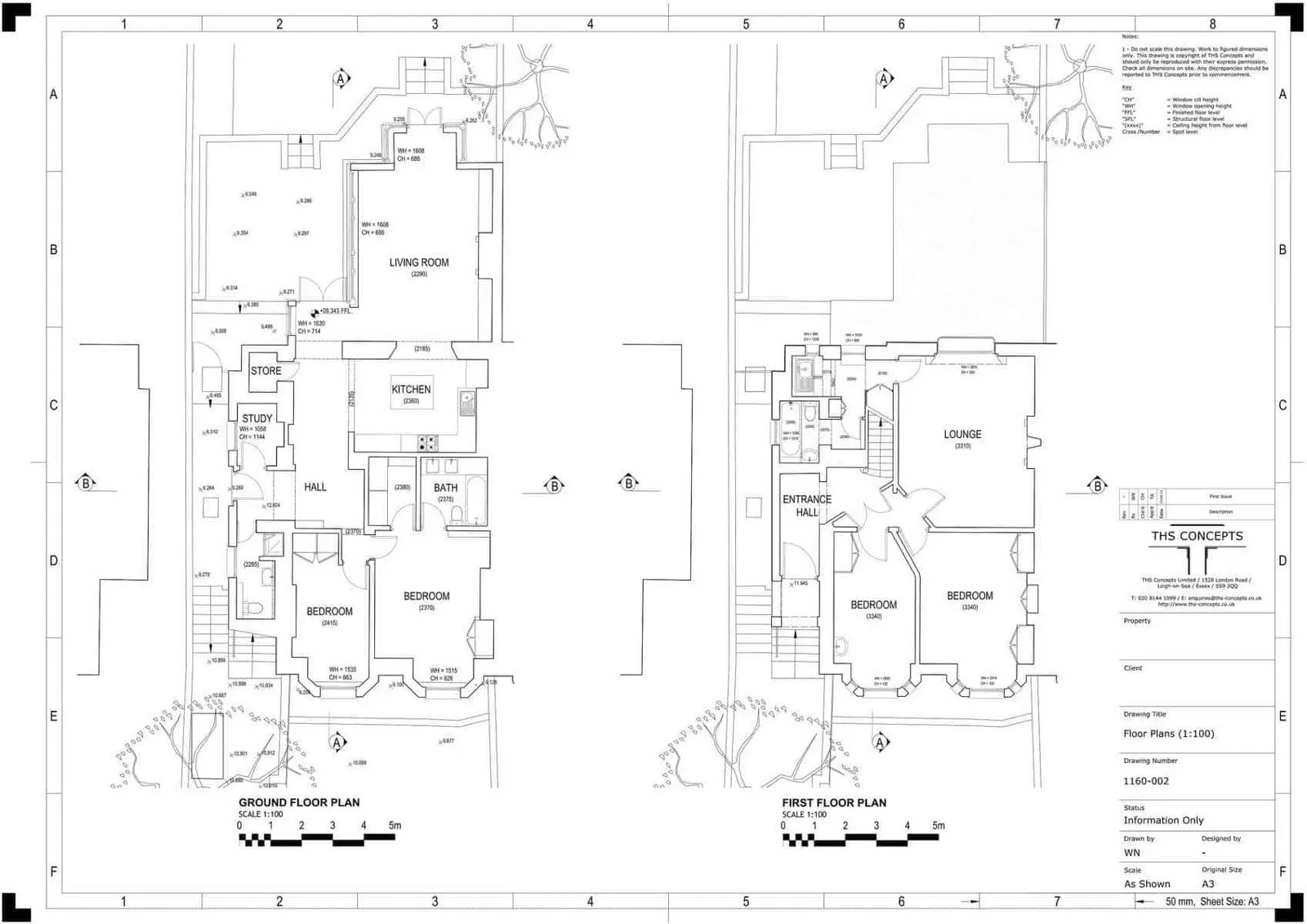 An example measured survey floor plan drawing.