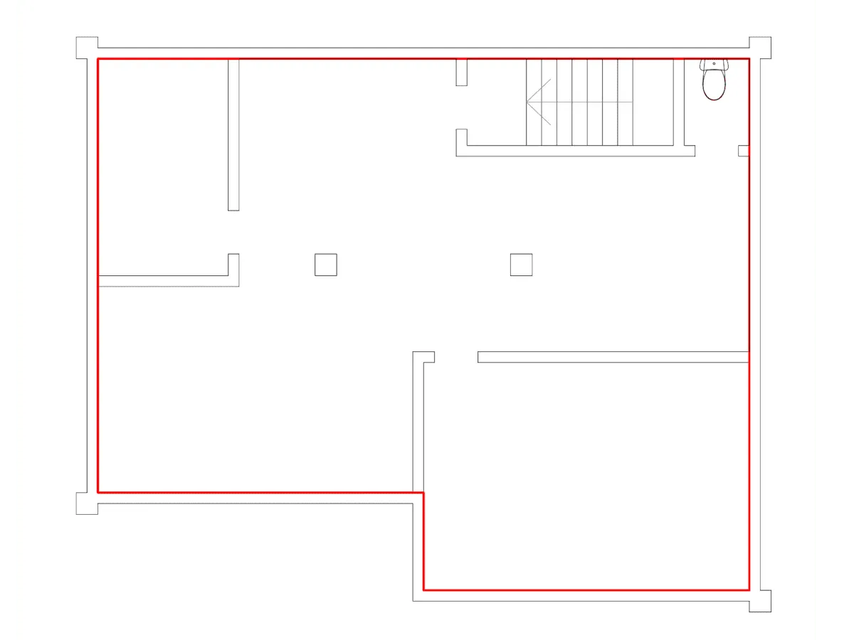 Example drawing showing GIA measurement areas