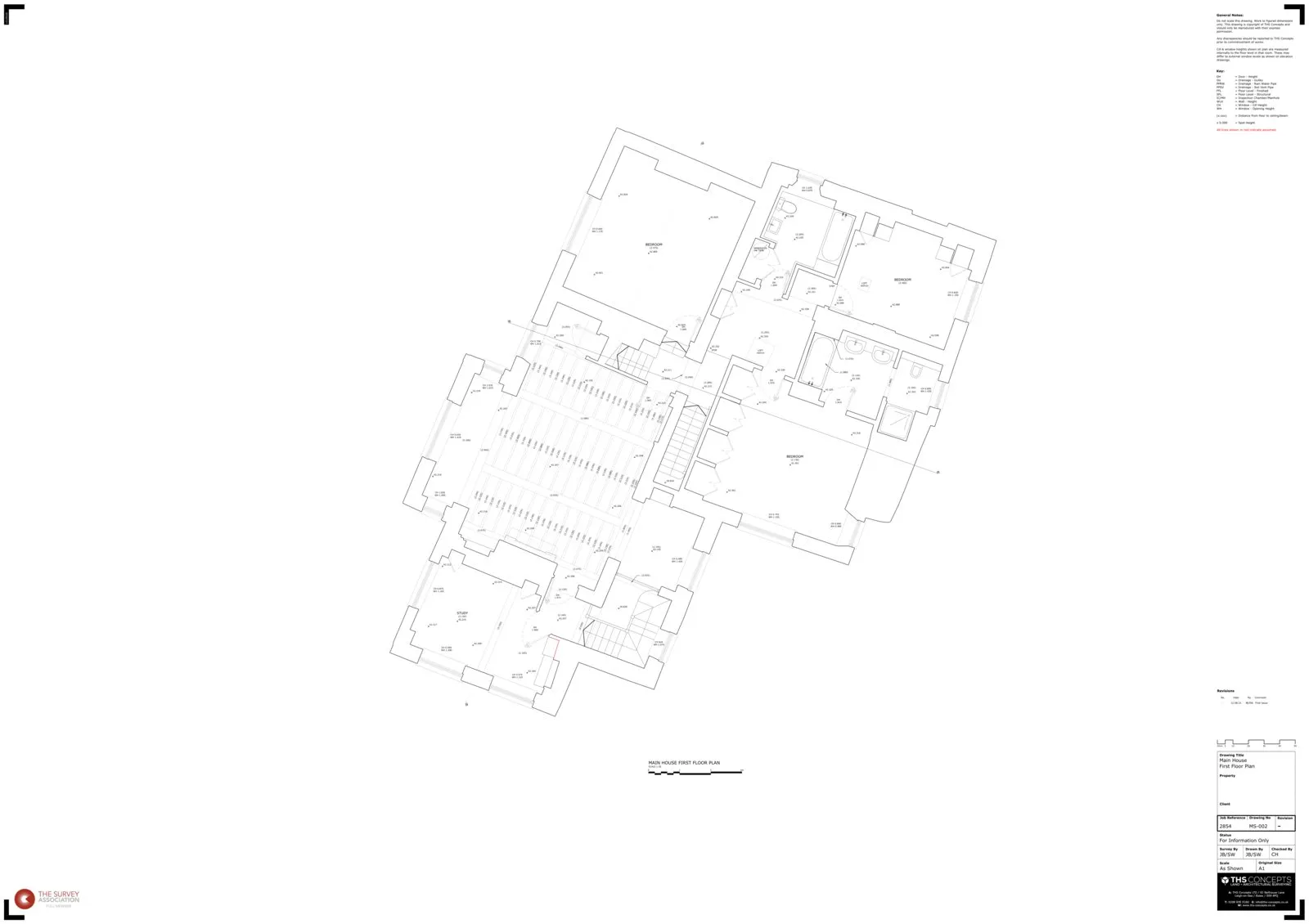 An example measured survey floor plan drawing.
