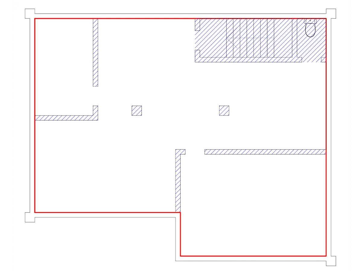 Example drawing showing NIA measurement areas