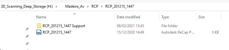 RCP file and folders