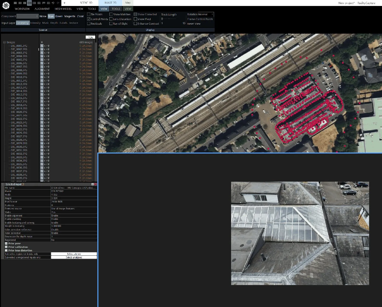 Reality capture screenshot - drone photo map
