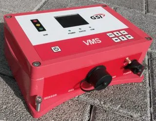 Vibration monitoring unit installed on site