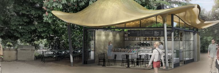 Proposed design of new cafe in Hyde Park London