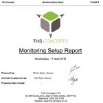 crack monitoring report example front page